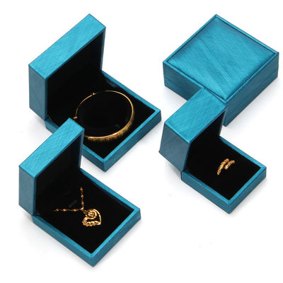 comprar Caixa de anel impressa com logotipo personalizado Hanhong 2022 Conjunto de pacotes de joias de couro PU com forro preto online manufacture