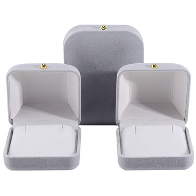 comprar Caixa de jóias de veludo cinza Hanhong para brincos, brincos, colares e anéis personalizados online manufacture
