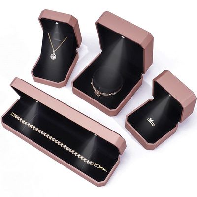 Embalagem de caixa de jóias de luxo LED personalizada para anéis colares pulseiras brincos brincos