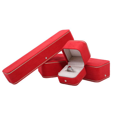 Logotipo de estampagem a quente Hanhong Cinza Caixa de jóias personalizada para brincos de pulseira de colar