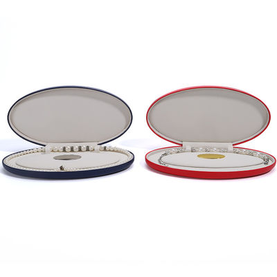 comprar Caixa de embalagem de jóias de logotipo personalizado para armazenamento de pulseiras de anel e colar Hanhong PU couro online manufacture