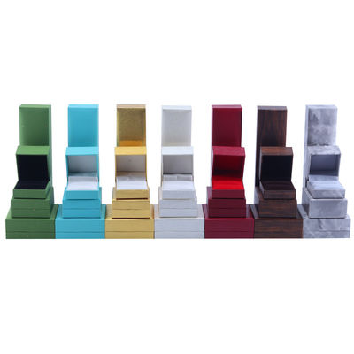 Caixas de jóias Material Papel Veludo Mais recente estilo para brincos Colares e anéis