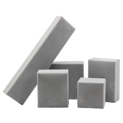 Material de veludo Hanhong Custom Rebocado caixa de jóias vermelhas para colar e anel 6 * 6 * 4,6cm
