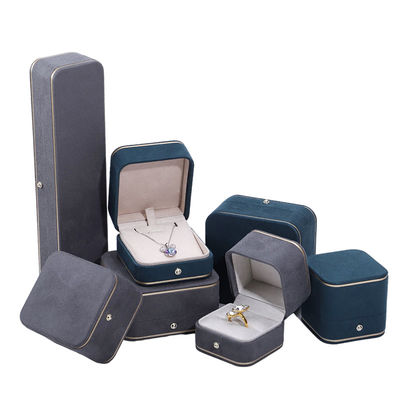 Embalagem de jóias Hanhong Custom Velvet Box para colar Bracelet Brincos e Anel