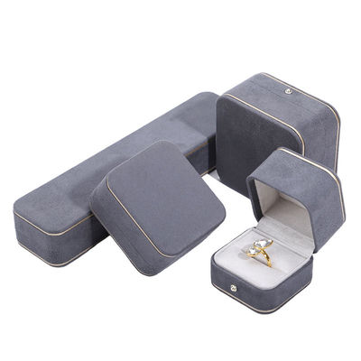 Embalagem de jóias Hanhong Custom Velvet Box para colar Bracelet Brincos e Anel