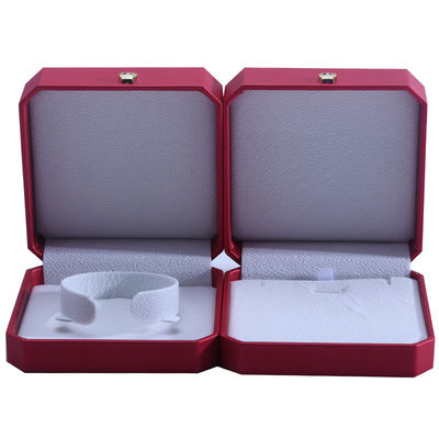 O mais novo retângulo Hanhong Custom vermelho PU couro pulseira caixa de embalagem para o armazenamento de jóias