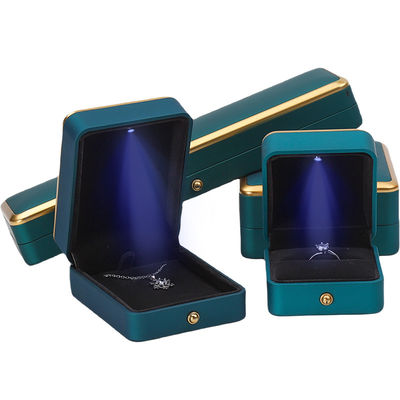 comprar Pulseira Colar Anel de orelha Caixa de jóias com organizador de luxo leve Pavo Azul online manufacture