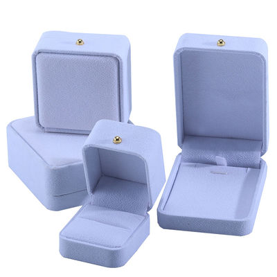 Caixa de embalagem de jóias de veludo branco personalizada para colar Bracelet Stud Anéis de brincos