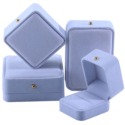 Caixa de embalagem de jóias de veludo branco personalizada para colar Bracelet Stud Anéis de brincos