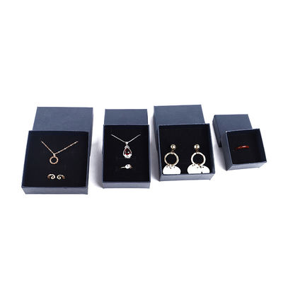 Fabricação por atacado Caixa de jóias de luxo Personalizada Custom High End Colar Bracelet Brincos Anel conjunto de jóias Embalagem tampa de papel de papelão e base Caixa de jóias com logotipo