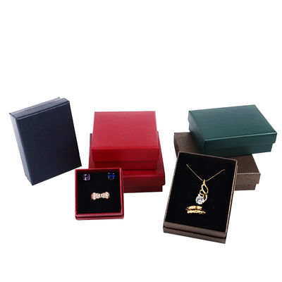 Fabricação por atacado Caixa de jóias de luxo Personalizada Custom High End Colar Bracelet Brincos Anel conjunto de jóias Embalagem tampa de papel de papelão e base Caixa de jóias com logotipo