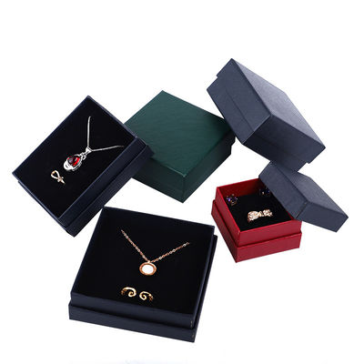 Fabricação por atacado Caixa de jóias de luxo Personalizada Custom High End Colar Bracelet Brincos Anel conjunto de jóias Embalagem tampa de papel de papelão e base Caixa de jóias com logotipo
