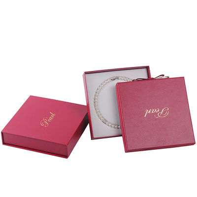 Hanhong Personalizado Tamanho Joias Vermelhas Papel de Papel Caixa de Manga Para Pulseira Colar