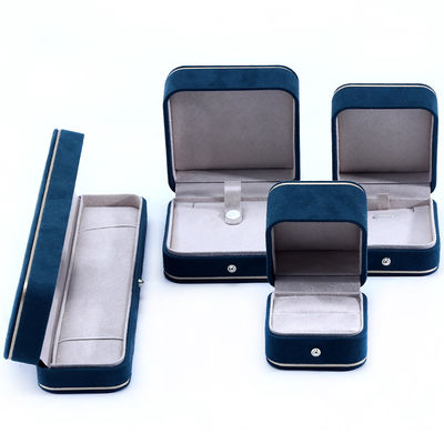 comprar Caixas de jóias de material de veludo para Hanhong 2023 Logotipo personalizado Pulseira azul Pulseira online manufacture