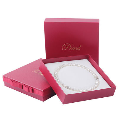 Hanhong Personalizado Tamanho Joias Vermelhas Papel de Papel Caixa de Manga Para Pulseira Colar