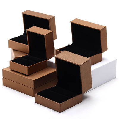 Logotipo personalizado Caixa de papel de jóias para brincos Colar de pendente Anel 9x9x3cm