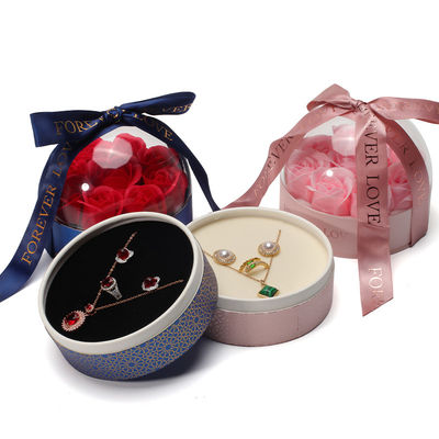 comprar OEM logotipo redondo salva rosa flor caixa de jóias para casamento aniversário dádiva dama de honor online manufacture