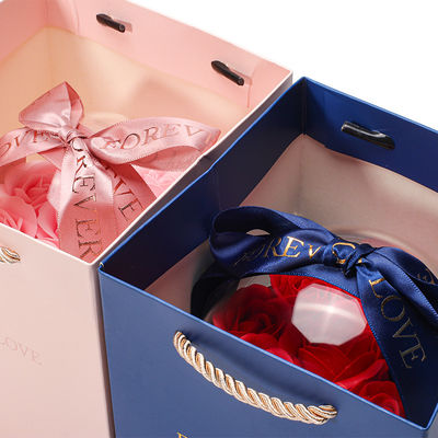 OEM logotipo redondo salva rosa flor caixa de jóias para casamento aniversário dádiva dama de honor
