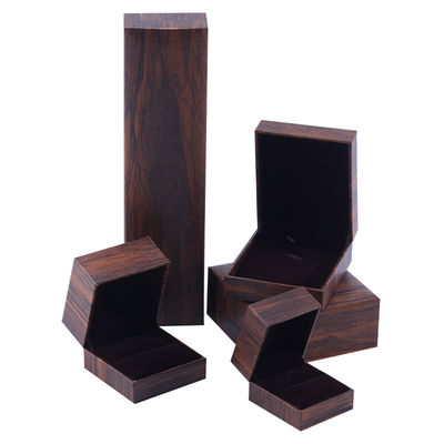 Caixa de joias artesanal de cartão ecológico marrom, caixa de joias personalizável