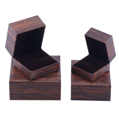 Caixa de joias artesanal de cartão ecológico marrom, caixa de joias personalizável