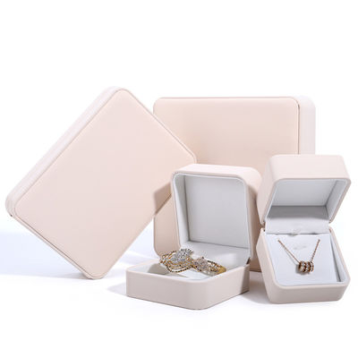 Caixa de colar de couro PU personalizada para embalagens personalizadas de joias de luxo