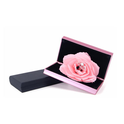 OEM Black Safflower Jewelry Packaging Case Rose Flower Gift Box Para jóias