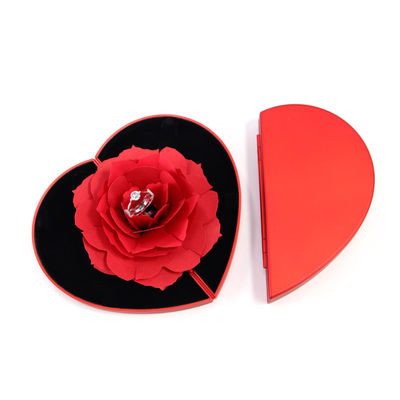 OEM Black Safflower Jewelry Packaging Case Rose Flower Gift Box Para jóias