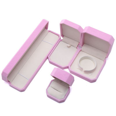 Forma octogonal Flanilha rosa Caixa de jóias para colar Bracelet Ring mais novo estilo