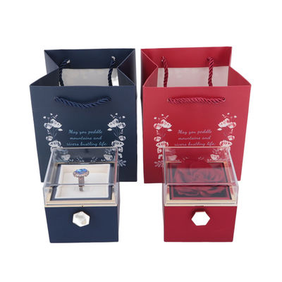 Caixa de jóias de sabão de flores de rosa para o Dia dos Namorados