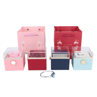 Caixa de jóias de sabão de flores de rosa para o Dia dos Namorados