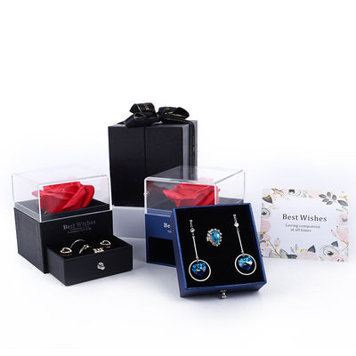 Caixa de jóias de sabão de flores de rosa para o Dia dos Namorados