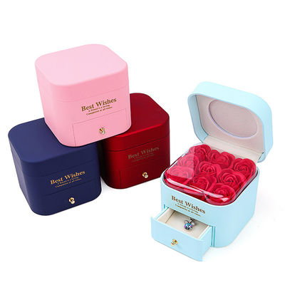 Tamanho personalizado Rosa Imortal Caixa Flor Joalharia Caixa Para Stud Brincos Pendente