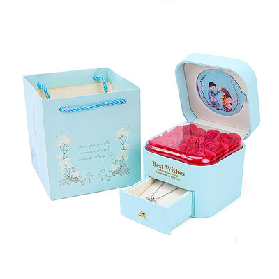 Tamanho personalizado Rosa Imortal Caixa Flor Joalharia Caixa Para Stud Brincos Pendente