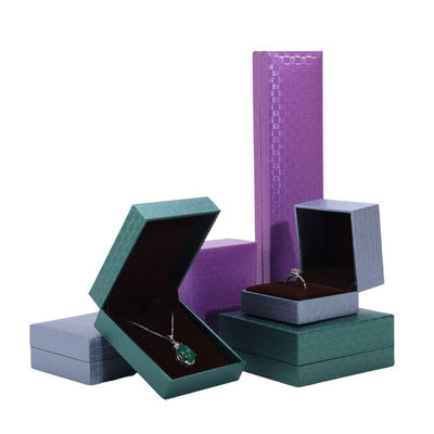 Bracelete Pendente Colarinho Anel Joalharia Caixa de Papel Roxo Embalagem Estampagem a Quente