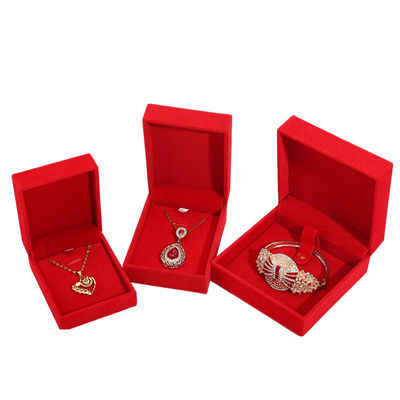 comprar Forro de Veludo Vermelho Luxo Caixa de Joias de Madeira Embalagem Logotipo Personalizado Tamanho online manufacture