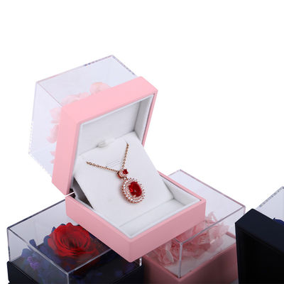 comprar Caixa de embalagem de joias de flores de rosa quadrada Caixa de anel floral para design personalizado de presente online manufacture