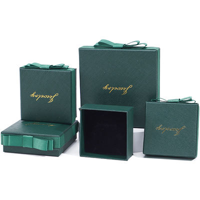 comprar Colarinho Verde Brincos Anel Papel Jóias Caixa de Presente Dimensão Personalizada Forma Rectangular online manufacture