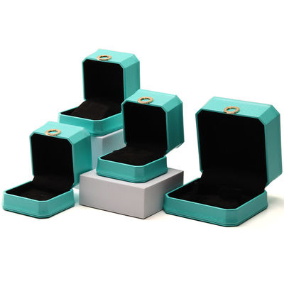 comprar Ornamento de Anel Ciano Octogonal Joalharia de Couro PU Organizador de Caixa de Embalagem de Luxo online manufacture
