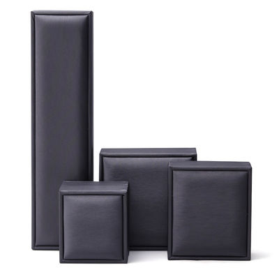 Soft Touch Brush Finishing PU Couro Embalagem de jóias Box Set Organizador de luxo