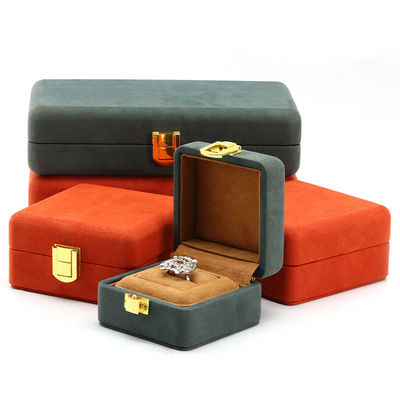 Soft Touch Velvet Jewelry Box Packaging Sets Multi Color Para Armazenamento de relógios de luxo