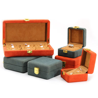 Soft Touch Velvet Jewelry Box Packaging Sets Multi Color Para Armazenamento de relógios de luxo