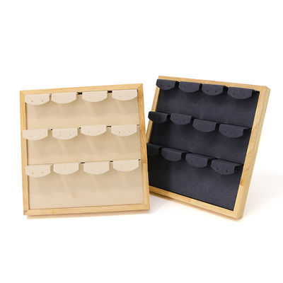 4x3 Prático Multicelular Jóias De Madeira Display Rack Stand Para Brincos Pendente