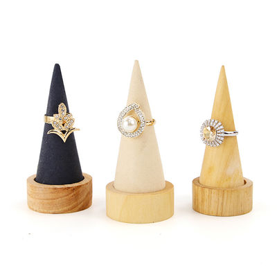 Compacto Cone em forma de pulseira de madeira Display Stand para exibição de relógio de pulseira