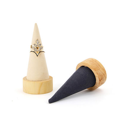 Compacto Cone em forma de pulseira de madeira Display Stand para exibição de relógio de pulseira