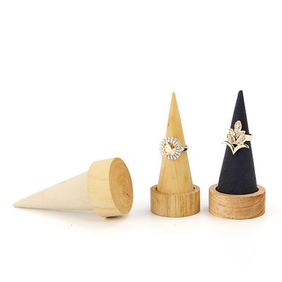Compacto Cone em forma de pulseira de madeira Display Stand para exibição de relógio de pulseira