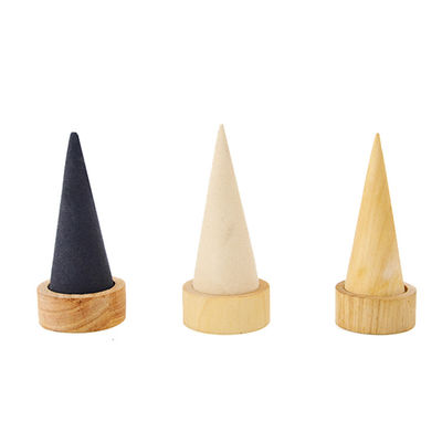Compacto Cone em forma de pulseira de madeira Display Stand para exibição de relógio de pulseira