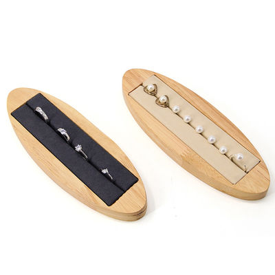 comprar Multipurpose Solid Wood Oval Jewelry Display Plate For Ring Ear Studs Exposição online manufacture