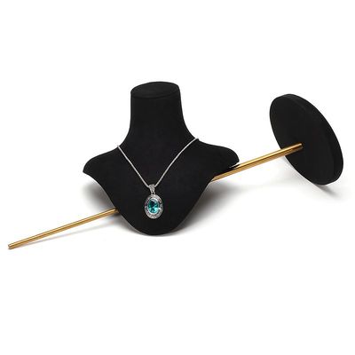 Multi Dimensões Soft Velvet Cover Jewelry Display Bust Pendant Stand Exposição