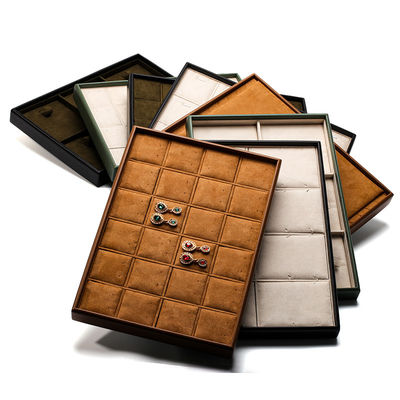 comprar Soft Velvet Interior PU Leather Jewelry Display Tray Requisitos para Ovelhas de Anel online manufacture