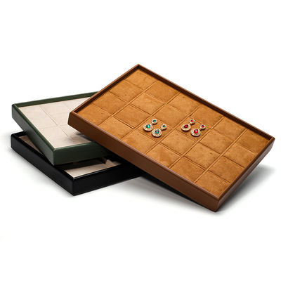 comprar Compartimento Multi PU Prateleira de Display de Joias de Couro de revestimento macio online manufacture